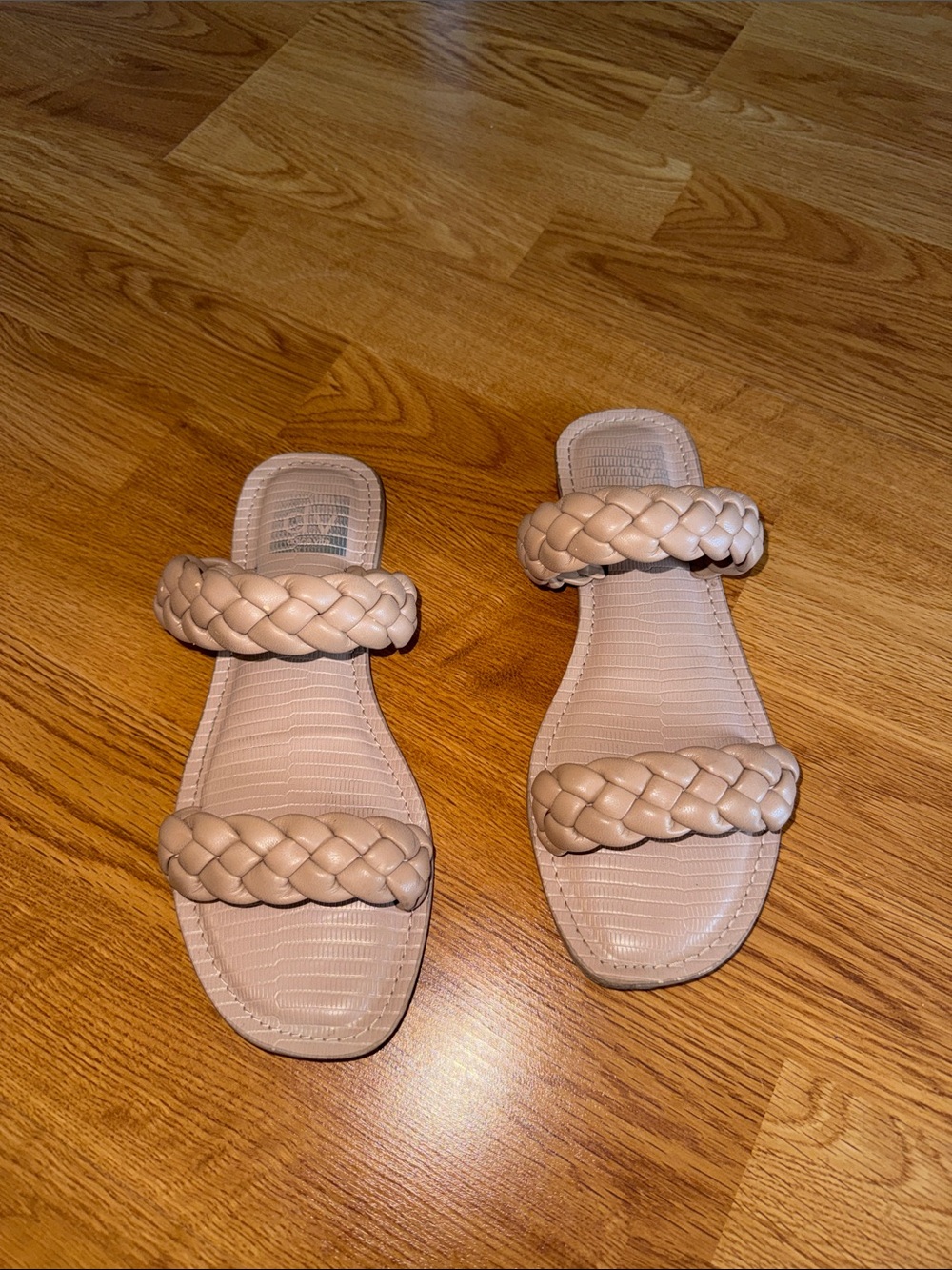 Dolce Vita Jimini Braided Double-Strap Slide Sandals in Nude